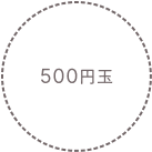 500円玉×1枚分のイメージ