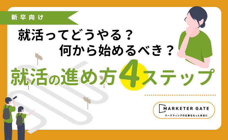 【4ステップで解説】就活ってどうやる？何から始めるべき？就活初心者向けに進め方を解説